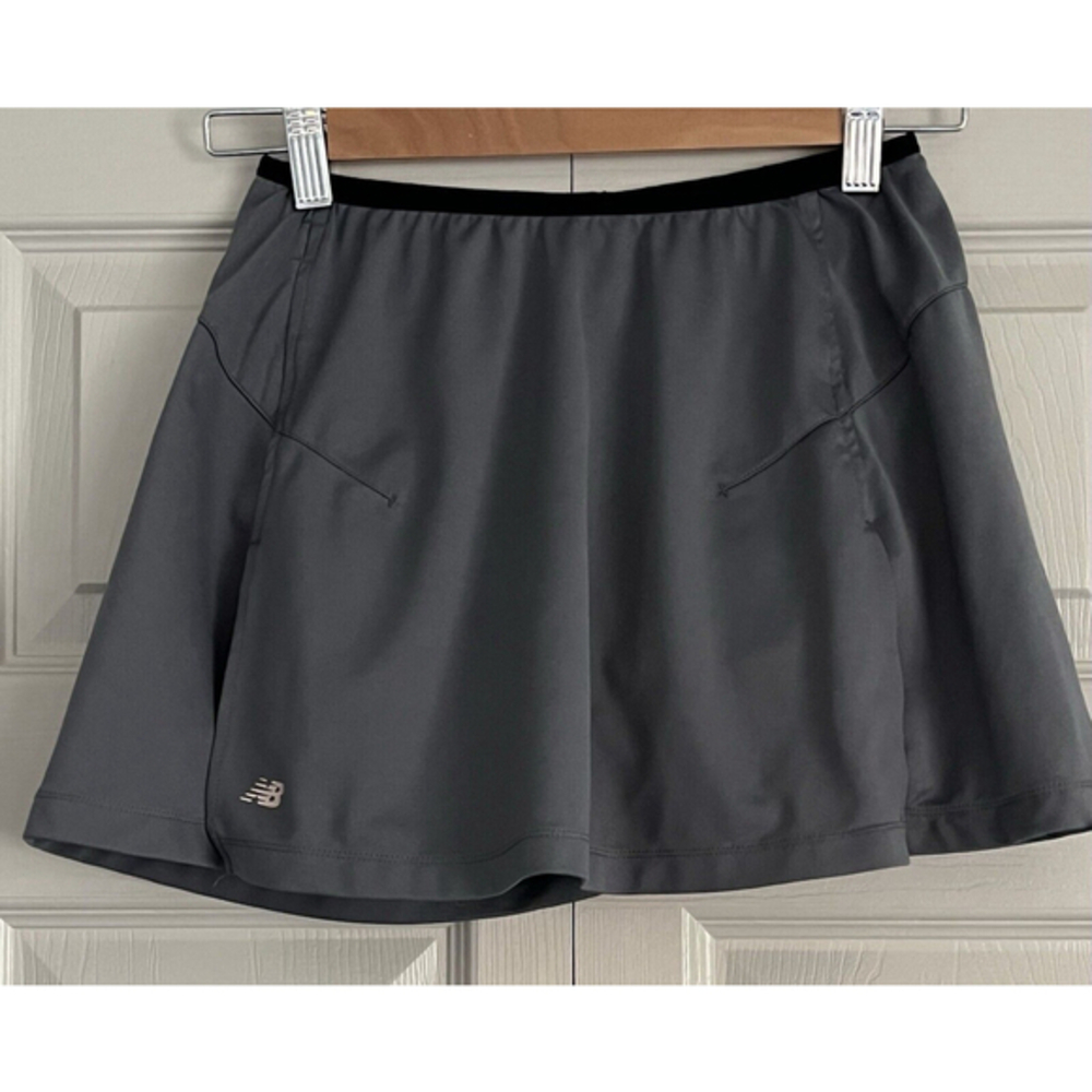 New Balance Lightning Dry Gray Short Side Vent Pull On Active Wear Skort‎ Small